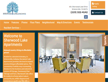 Tablet Screenshot of liveatsherwoodlake.com